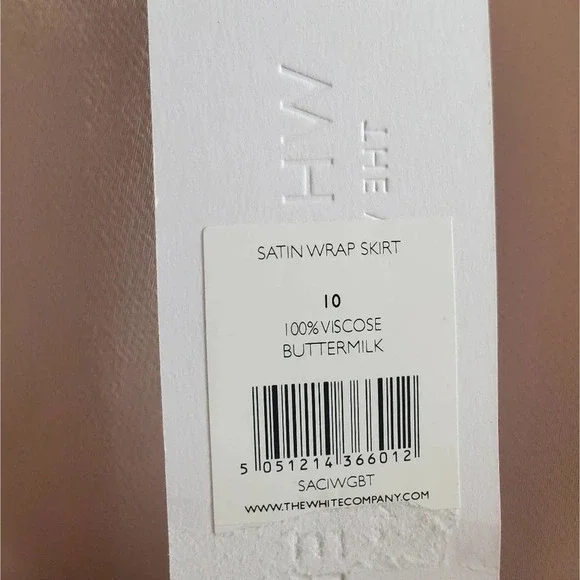 NWT White Company Wrap Satin Skirt size UK10 (fits US size 6) - Picture 5 of 5